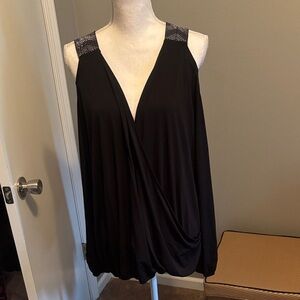 Black cold shoulder shirt